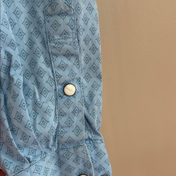 Rafter Men's Western Blue Button Down Shirt - Picture 6 of 10